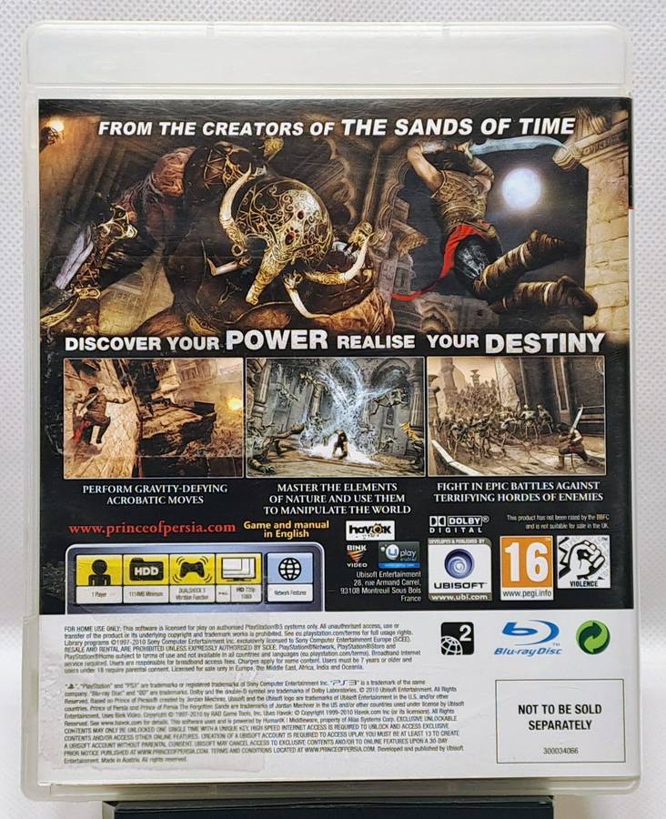 Prince of Persia The Forgotten Sands - Sony PlayStation 3 / PS3 Game