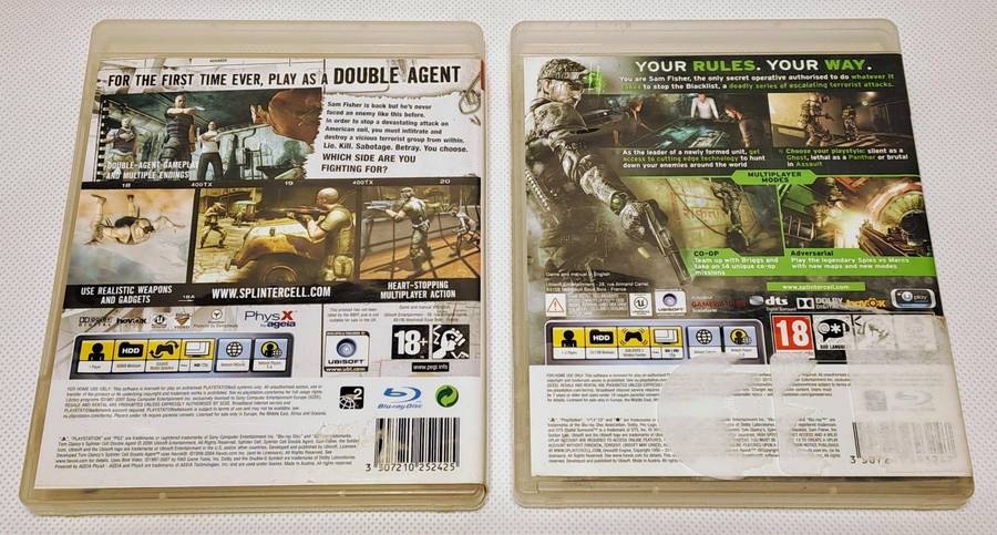 Tom Clancy's Splinter Cell Games Bundle - Sony PlayStation 3 / PS3 Games (2 Games)