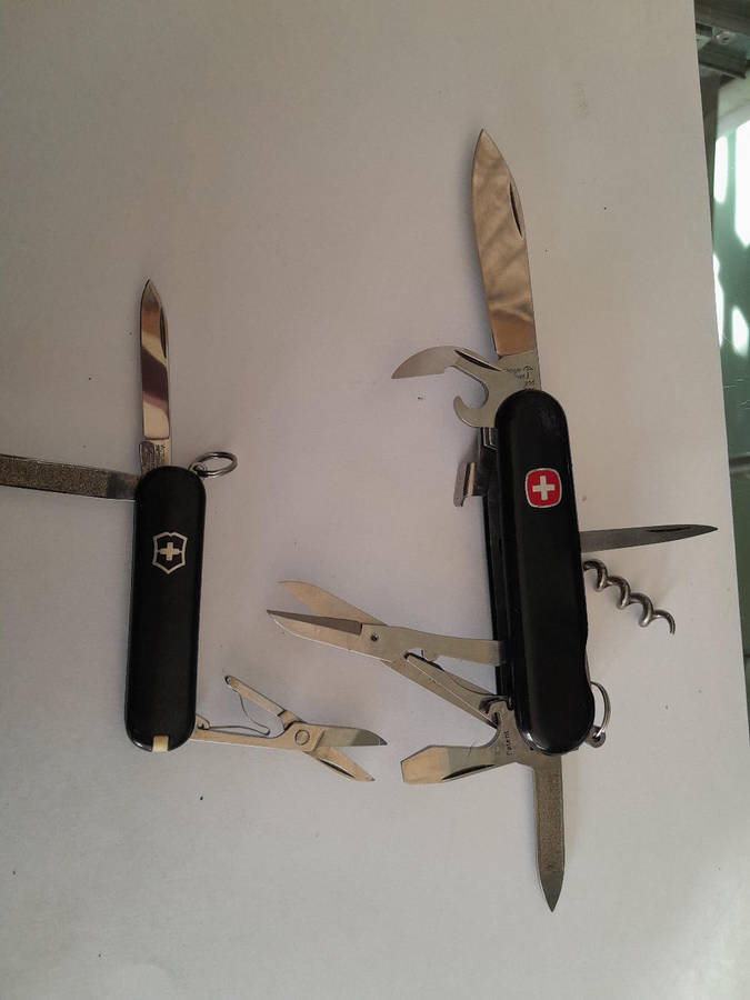 Wenger and Victorinox Swiss Knives.