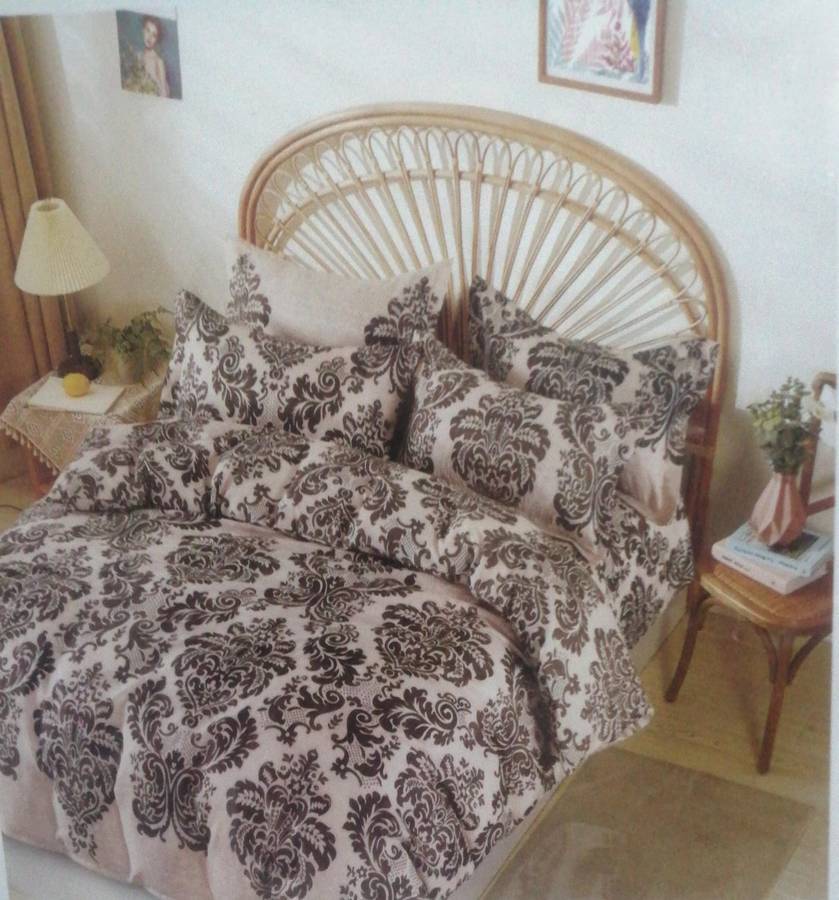 6pc Queen Set Duvet Cover, 2 standard + 2 continental pillow cases, 1x flat sheet