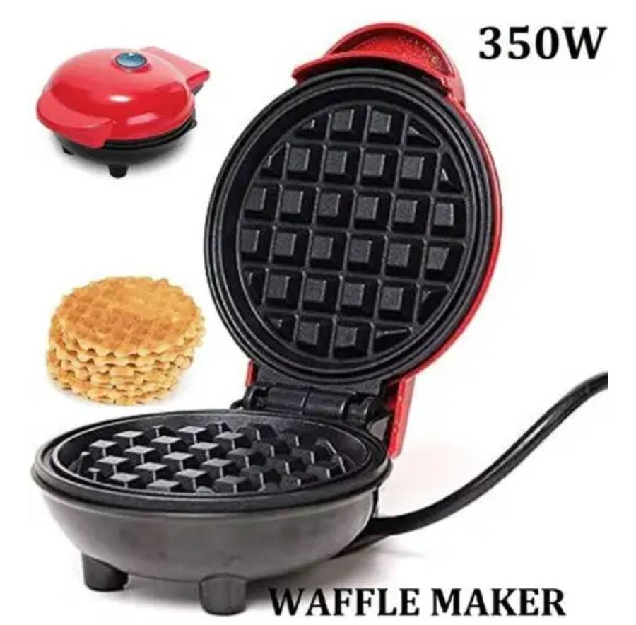 Mini Waffle Maker Non Stick Pan Pancake Cake Breakfast Making Machine 350W
