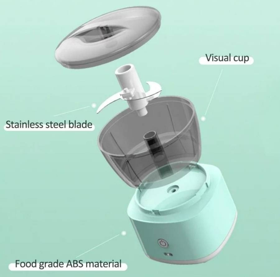 Compact USB-Powered Food Processor / Chopper, Whipper, Portable Multifunctional USB Garlic Chopper