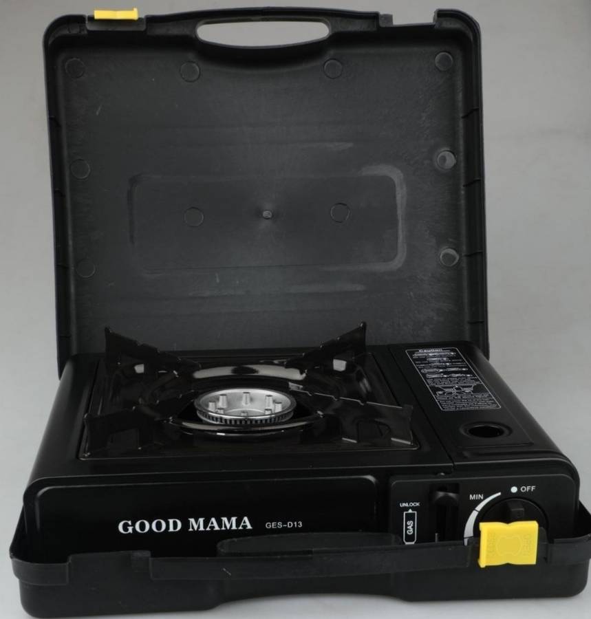 Portable Gas Stove in Carry Case, 1-Burner Butane Stove, Portable Camping Stove with Carry Case