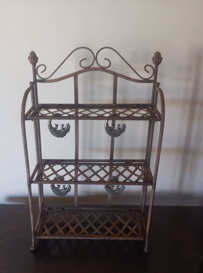 old bathroom  soap[ and shampoo stand made of steel