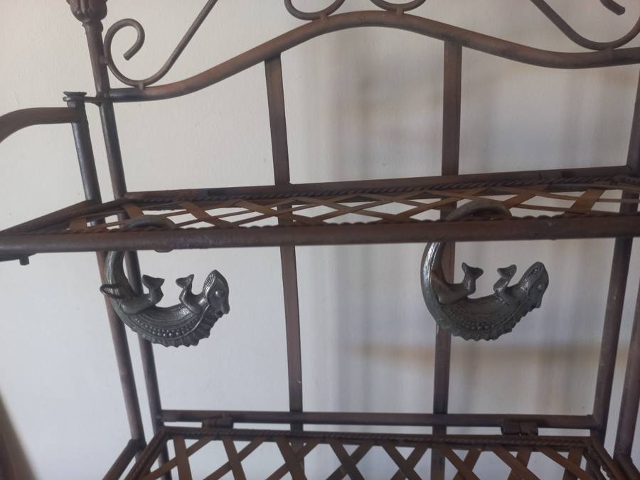 old bathroom  soap[ and shampoo stand made of steel