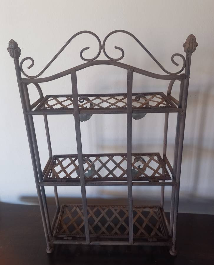 old bathroom  soap[ and shampoo stand made of steel