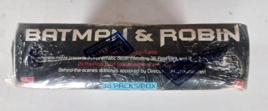 THE LAST SEALED BOX OF BATMAN AND ROBIN TRADING CARDS