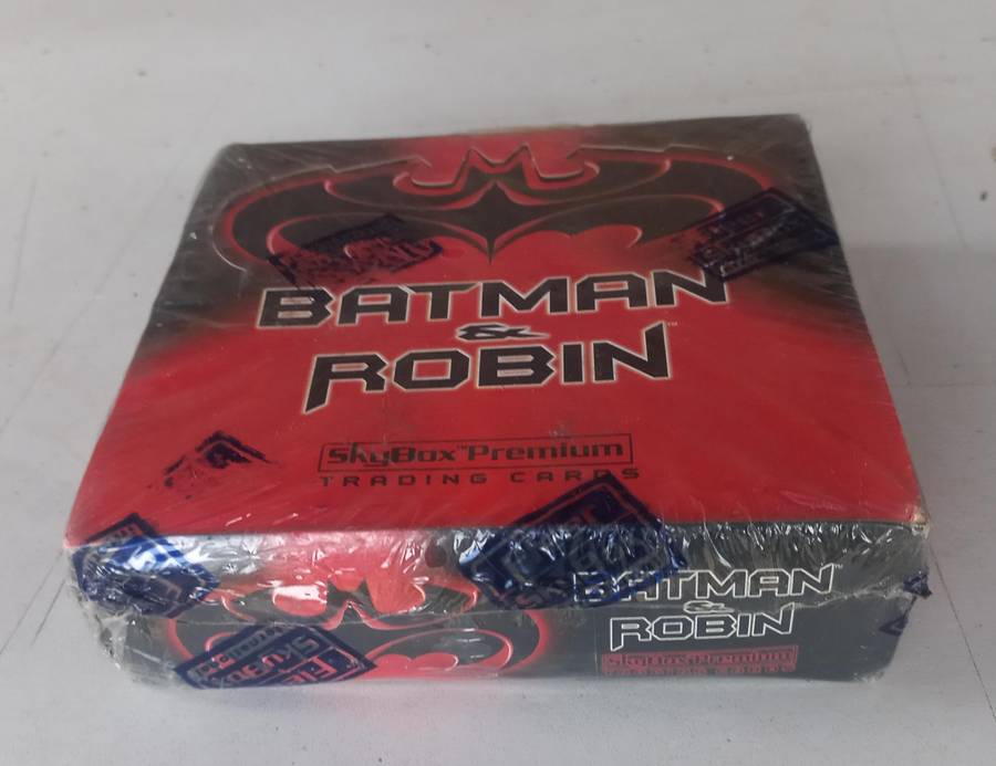 THE LAST SEALED BOX OF BATMAN AND ROBIN TRADING CARDS