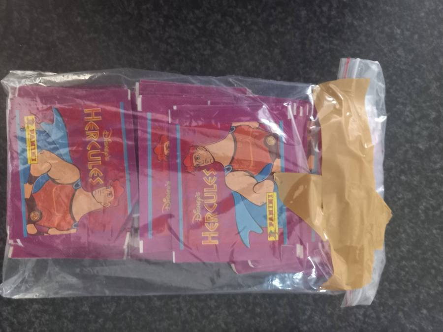 DISNEY HERCULES TRADING CARDS AND BOOK