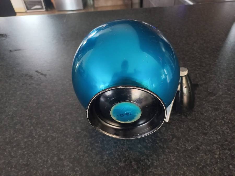 VINTAGE BLUE SODA SIPHON SWELTZER BOTTLE - MADE IN ENGLAND