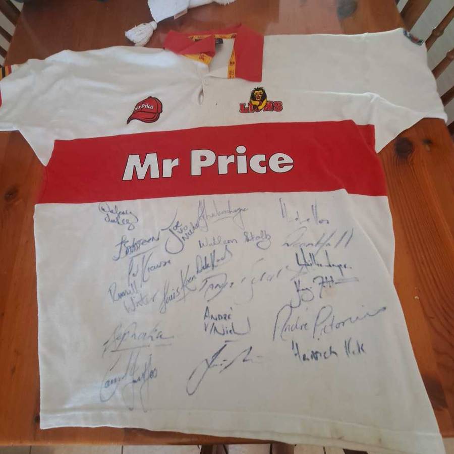 Signed Lions No.6 Rugby Jersey