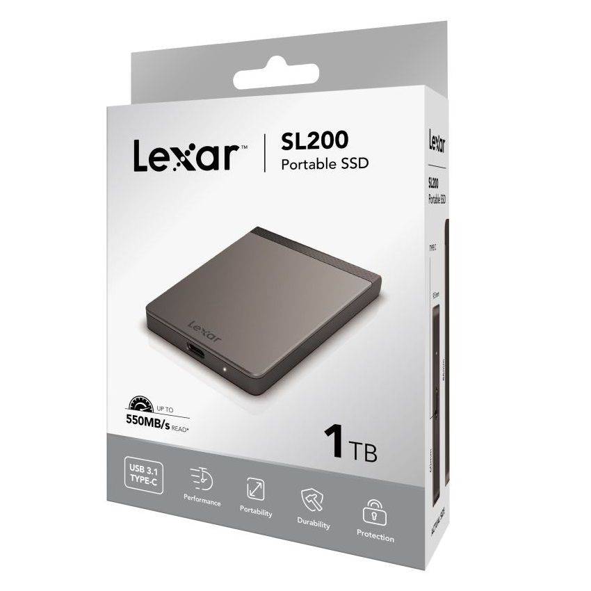 Lexar External 1TB Portable SSD SL200 Solid State Drive