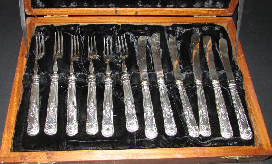 Vintage Sterling Silvery Cutlery Canteen - 279 Grams Total Weight