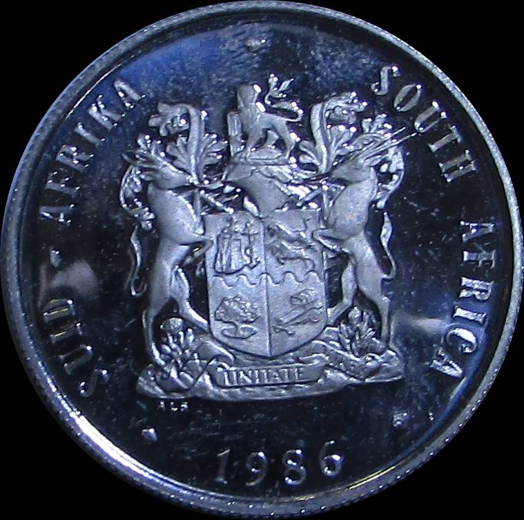 1986 Republic of South Africa Silver Proof One Rand