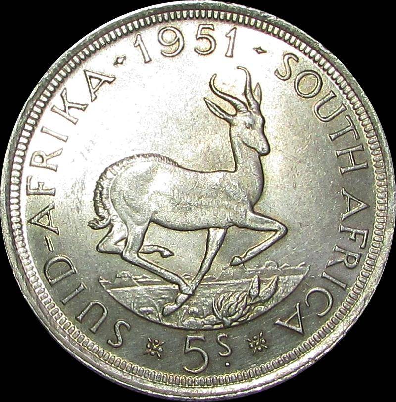 Union of South Africa 1951 Silver Crown