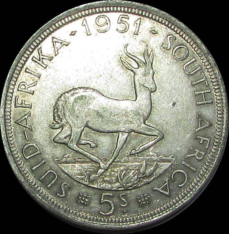Union of South Africa 1951 Silver Crown