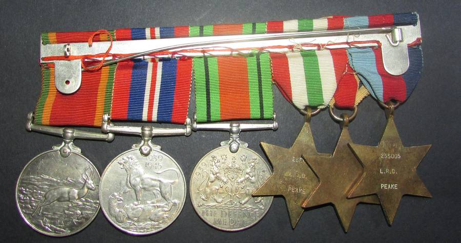 Full Size World War Two Group of 6:255005 L.R.D.Peake