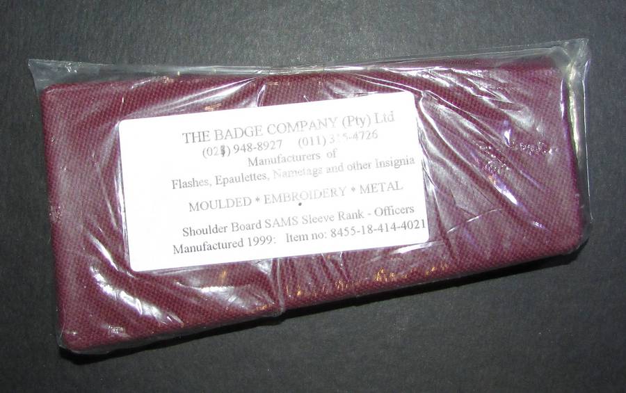 SADF - Medical Corps Blank Rank Boards ( New )