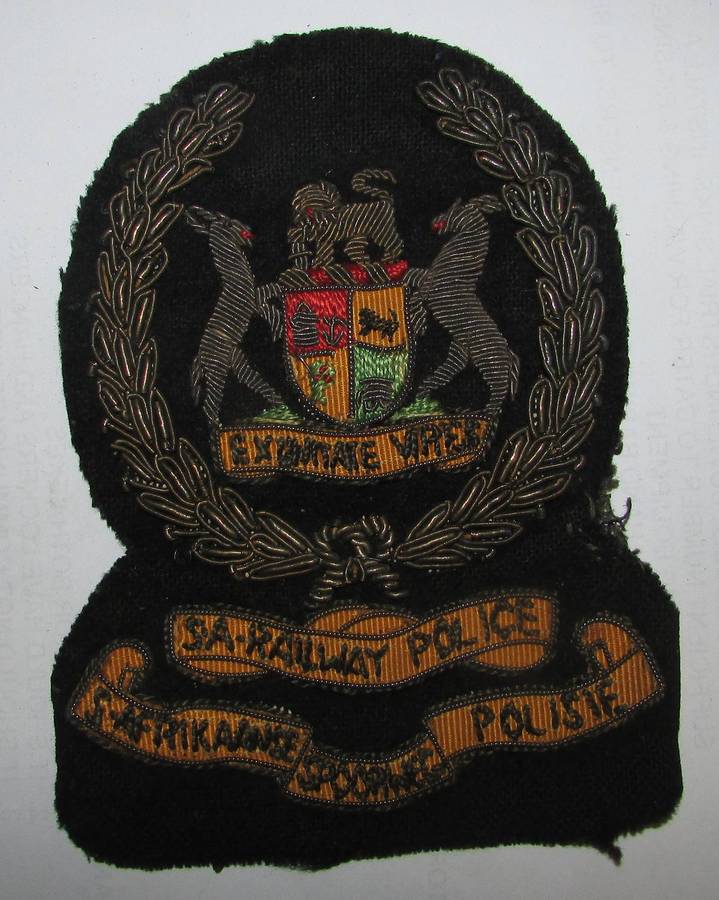 South African Railway Police Bullion Blazer Badge