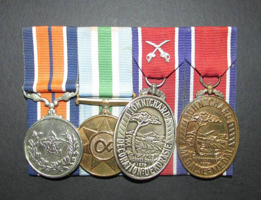 SADF - Full Size Court Mounted John Chard Medal/Decoration Group of 4