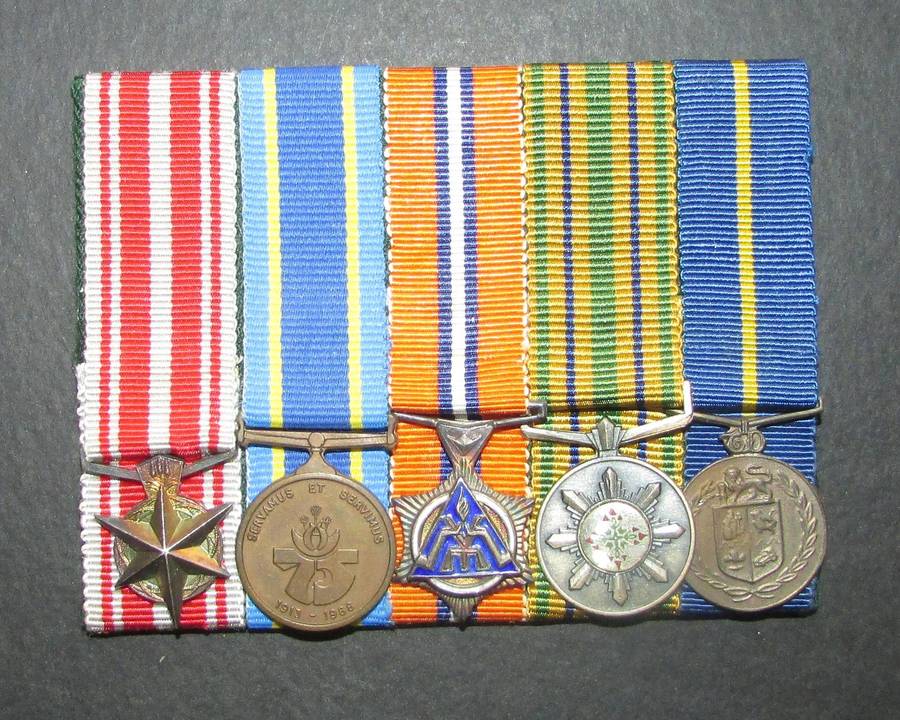 South African Police Service Miniature Medal Lot: Marked LT. Col RA Webb