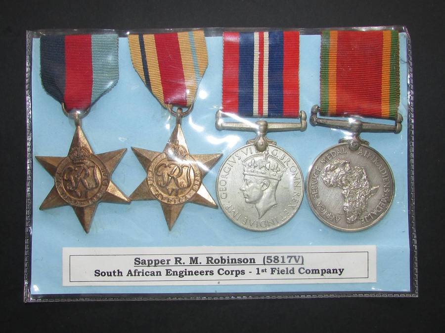 Full Size World War Two Group of 4: Sapper R.M Robinson