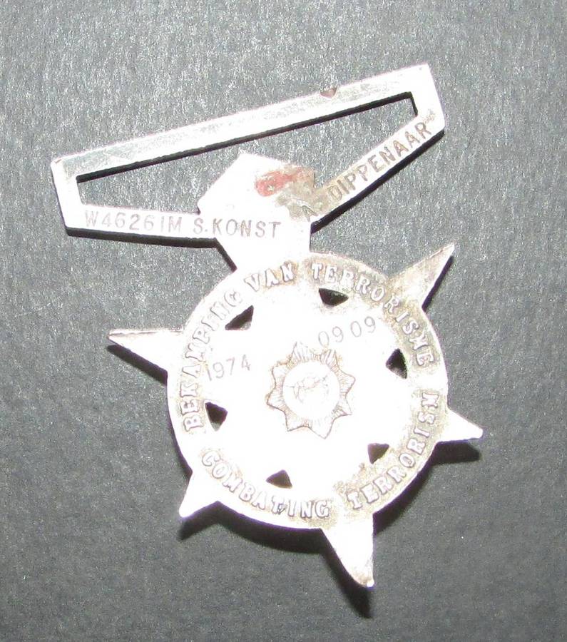 South African Police Medal for Combating Terrorism: Dippenaar