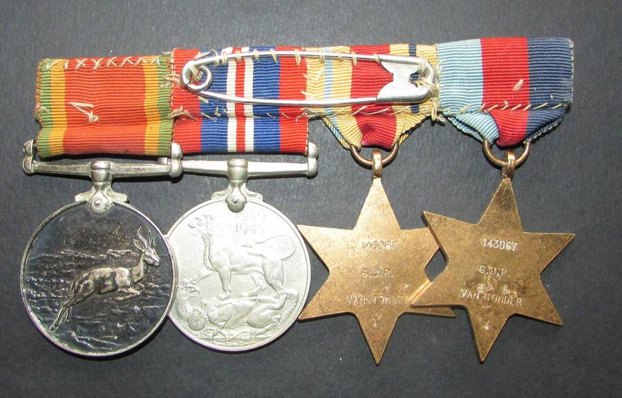 Full Size World War Two Group of 4:143067 G.J.P Van Tonder