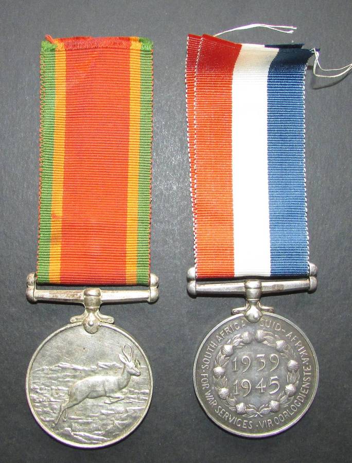 Full Size World War Two Pair to:17846 S.L Pieterse ( Silver )