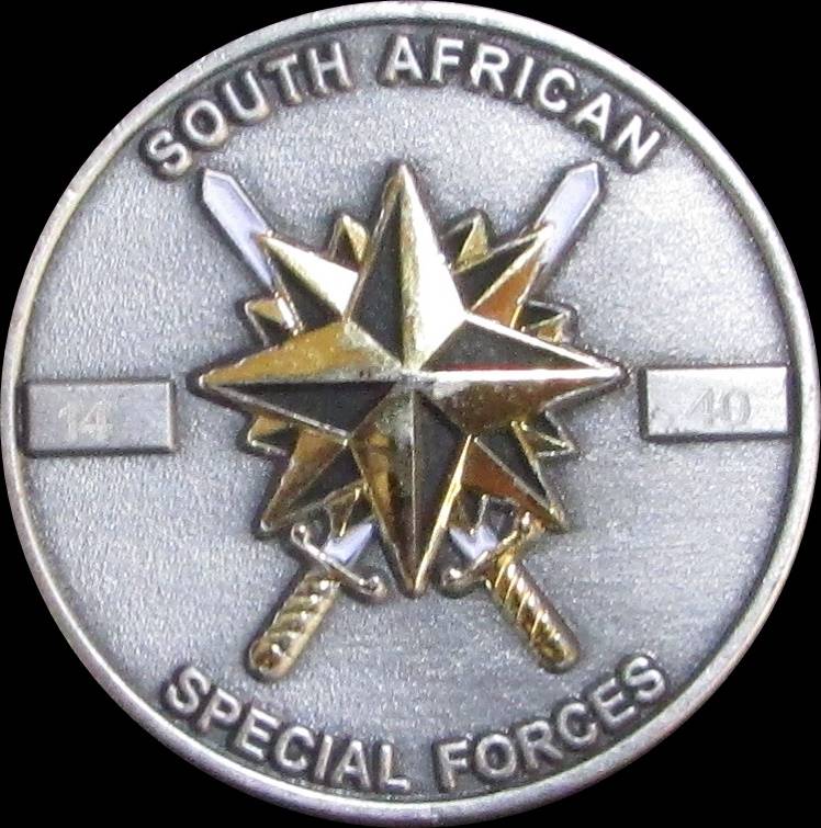 SA Army Special Forces (Recce) - 4 Special Forces Regiment 40 Year Numbered Challenge Coin