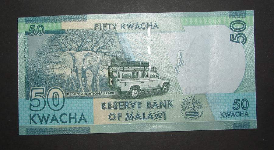 Reserve Bank of Malawi - 50 Kwacha Notes in Sequence and UNC - Bid Per Note