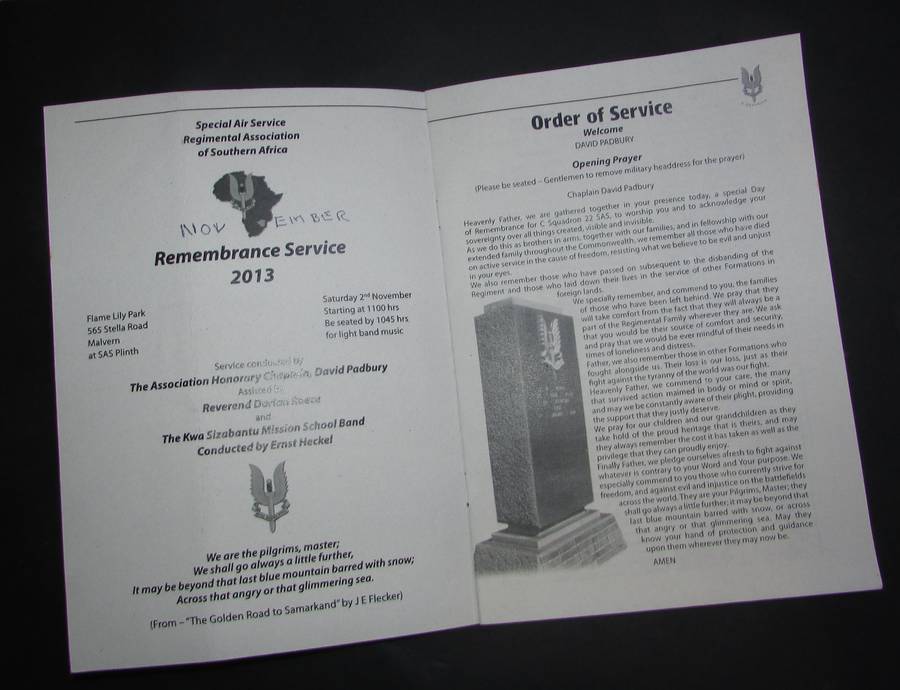 2013 SAS Memorial Service