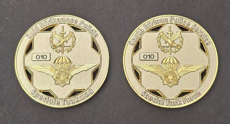 Only 50 Sets Made - South African Police Special Task Force Numbered Challenge Coin set - Number 10
