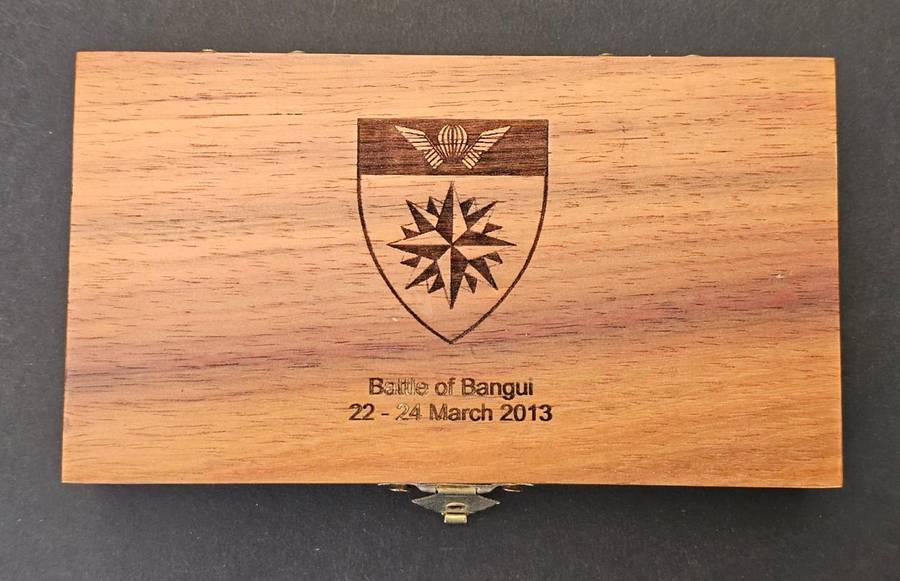 Only 50 Sets Made - South African Special Forces " Battle of Bangui " Challenge Coins - #9