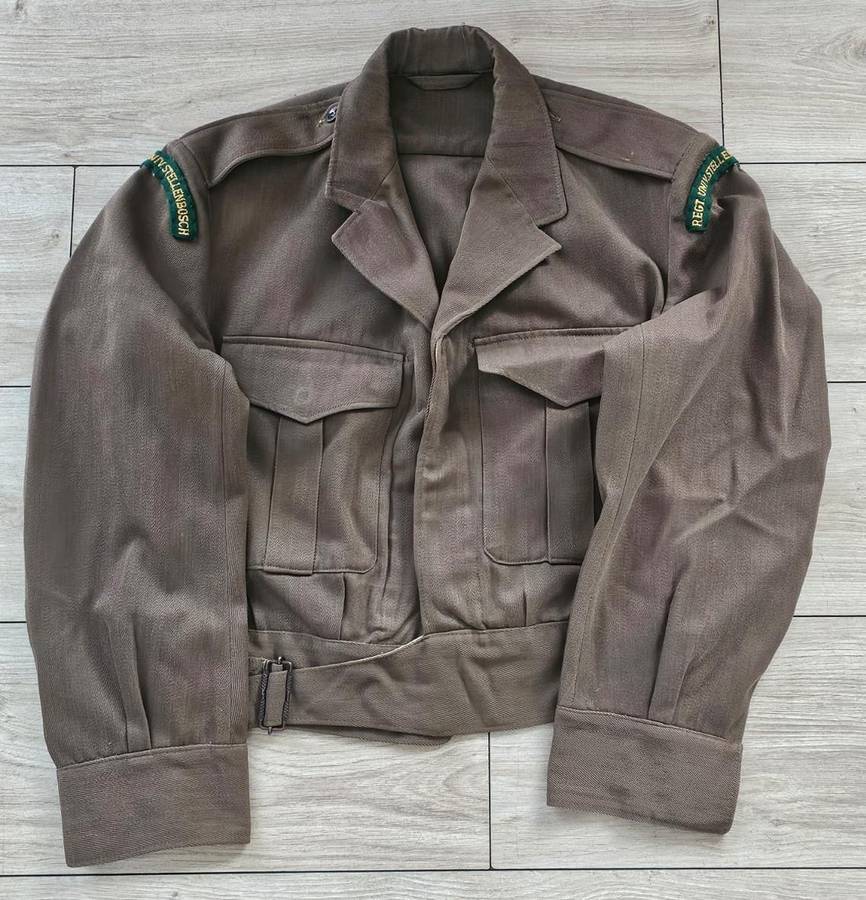 SADF - Regiment University of Stellenbosch Battle Dress Bunny Jacket and Trousers - Dated 1965