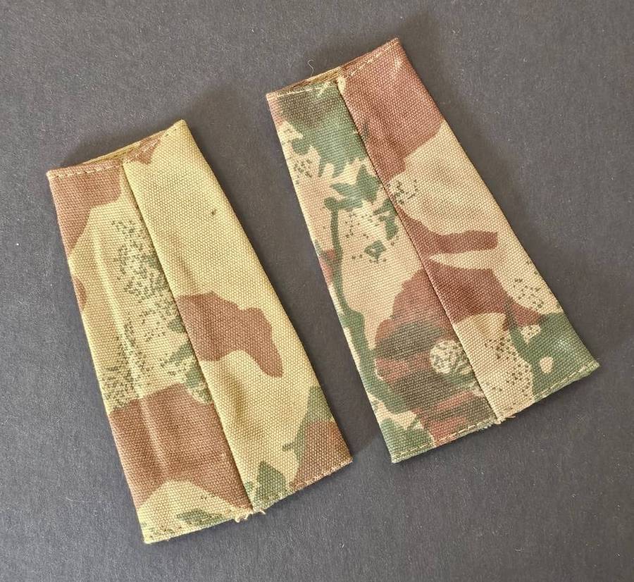 South African Police Special Task Force Camo Liuetenant Slip on Ranks