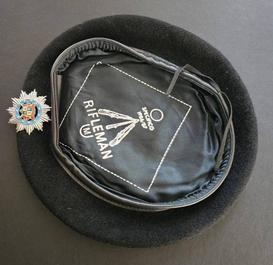 South West Africa ( SWA ) Police Koevoet Complete Beret with Badge