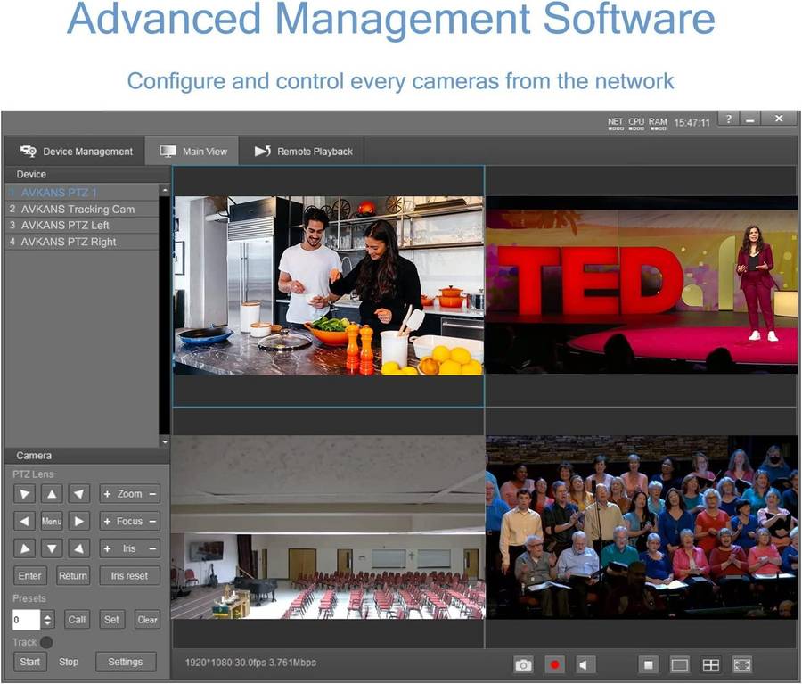 AVKANS NDI PTZ Camera 20X AV-E20-NDI