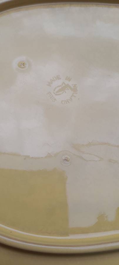 Mid-century modern cheese/butter dome with matching saucer