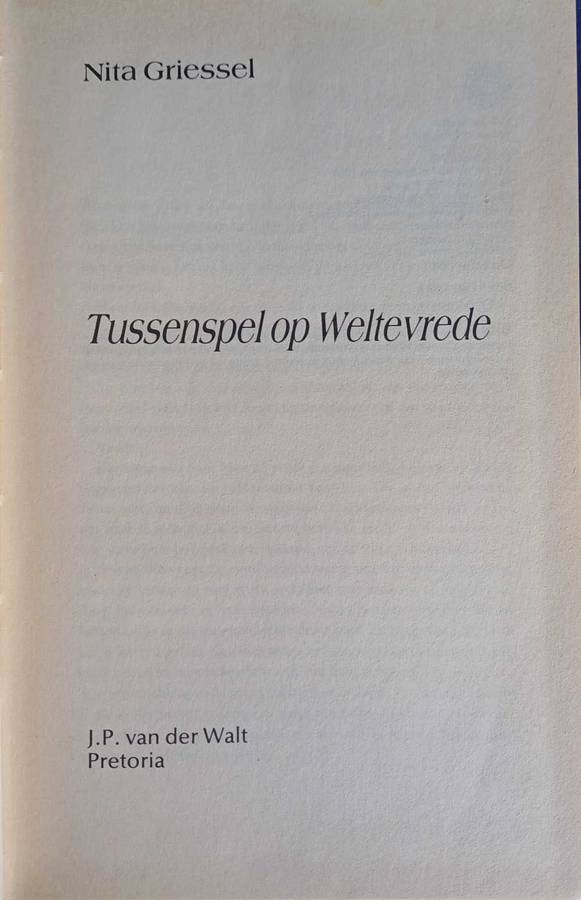 Tussenspel op Weltevrede deur Nita Griessel
