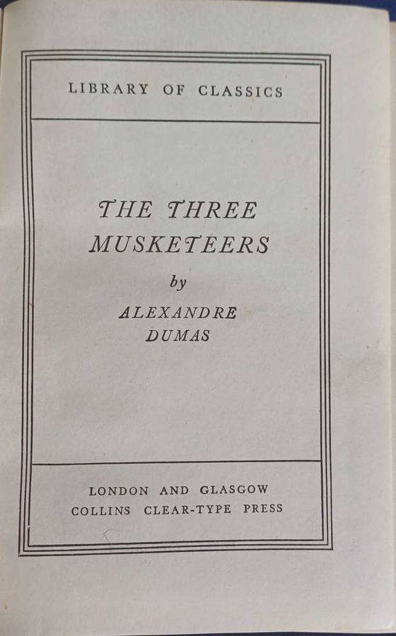 The three musketeers by Alexandre Dumas