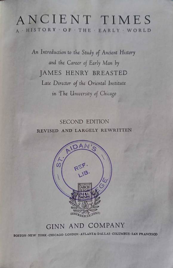 Ancient times a history of the early world