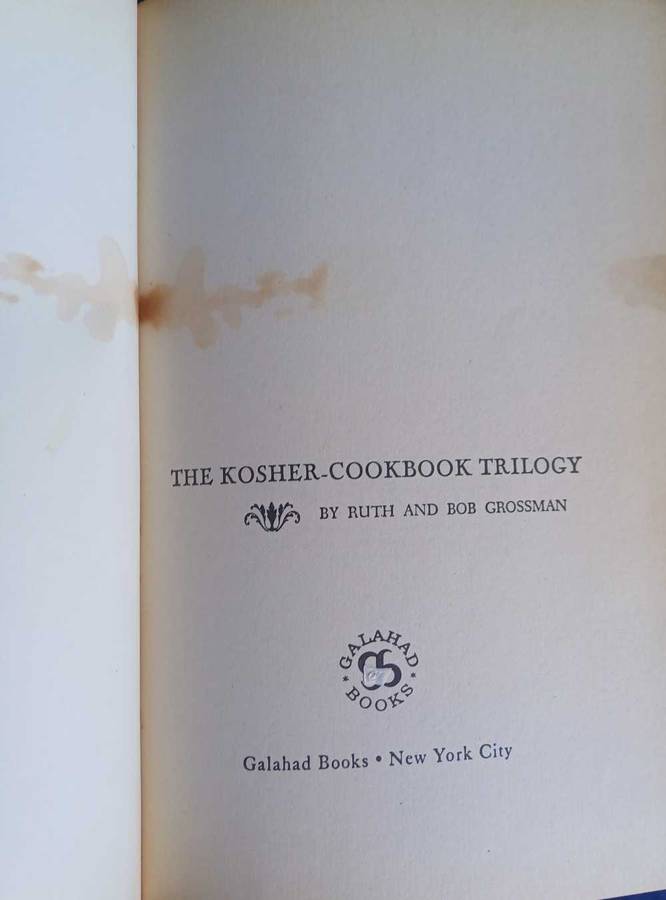 The Kosher-cookbook trilogy by Ruth & Bob Grossman