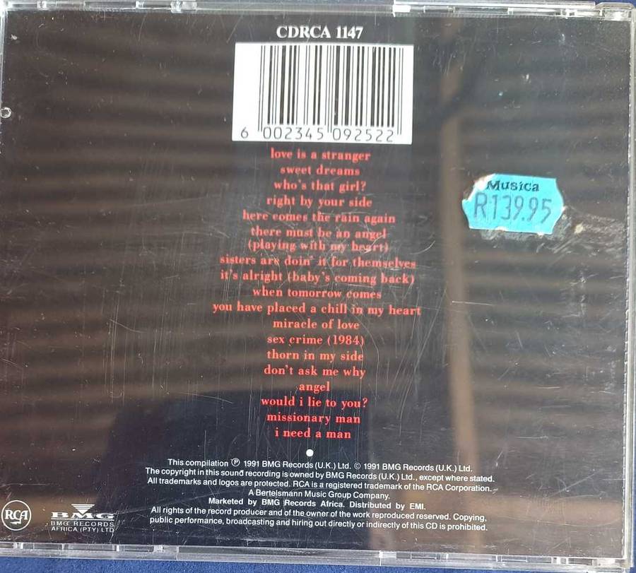 Eurythmics - Greatest hits cd