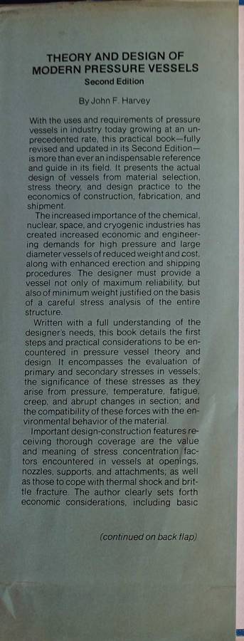 Theory and design of modern pressure vessels