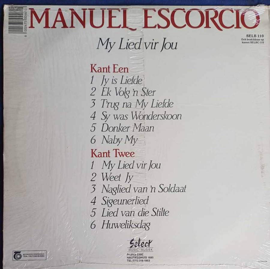 Manuel Escorcio - My lied vir jou LP