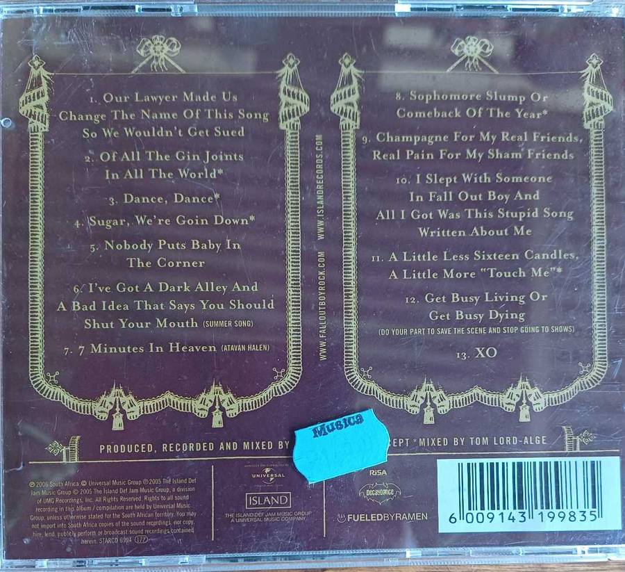 Fall out boy - From under the cork tree cd