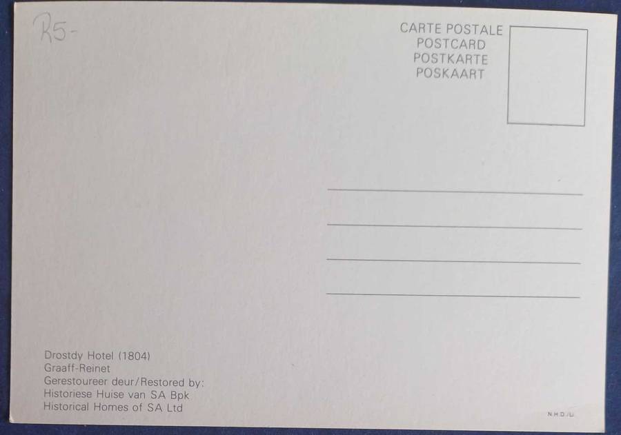Drostdy hotel postcard