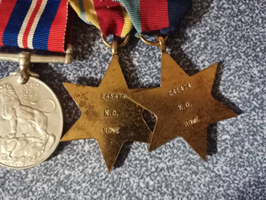 WW2 Trio Medals | K.D. Rowe #243474