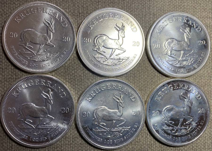 2020 SILVER 1Oz KRUGERRAND (Set of 6)